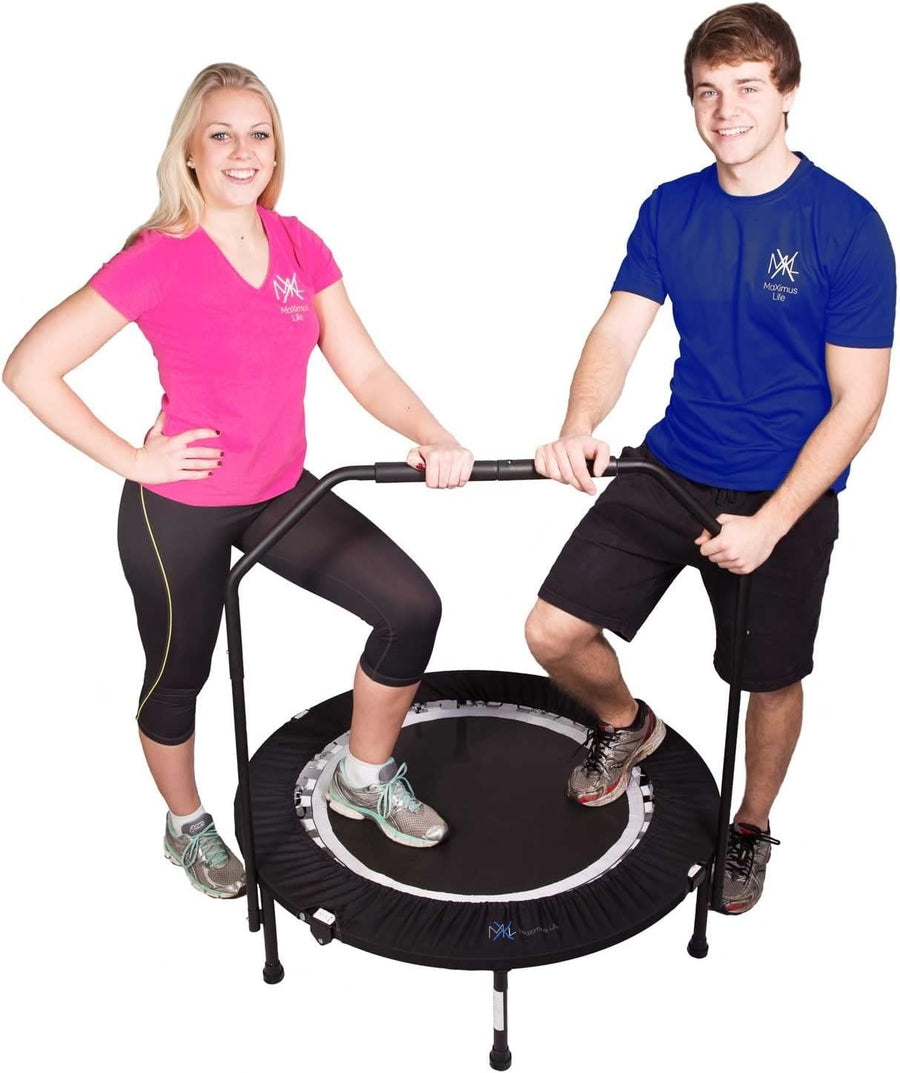 40in Folding Fitness Rebounder Trampoline Handlebar Kit 140kg
