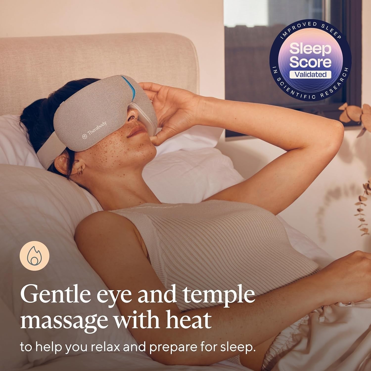 Heated Eye Massager Mask Bluetooth | Stress Relief Sleep Aid Tension