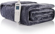 Electric Heated Throw Blanket 180x180cm 10 Heat Settings Washable Fleece