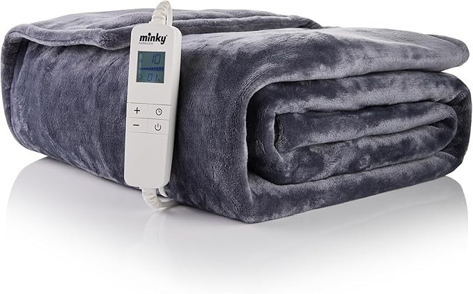 Electric Heated Throw Blanket 180x180cm 10 Heat Settings Washable Fleece