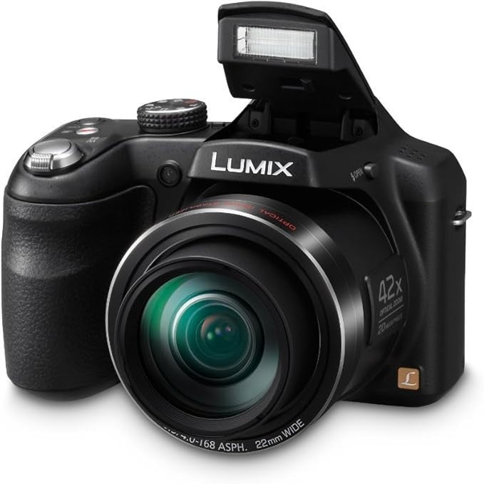 20MP Bridge Camera 42X Optical Zoom Wide Angle LCD Black