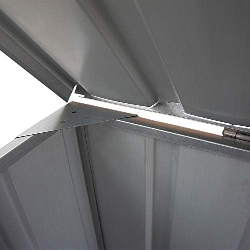 Galvanized Metal Garden Shed 0.88x2.25x1.25m Outdoor Tool & Bike Storage