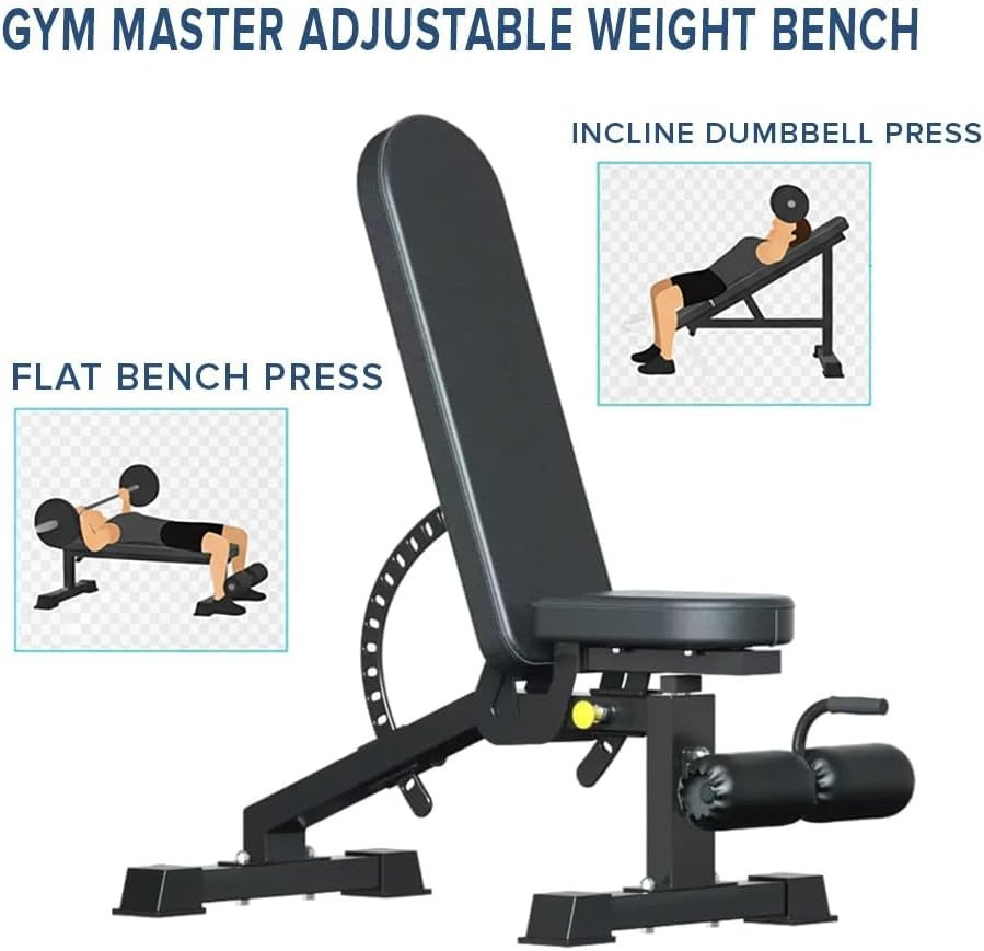 Commercial Adjustable Weight Bench Foldable 9 Position 450kg Home Gym
