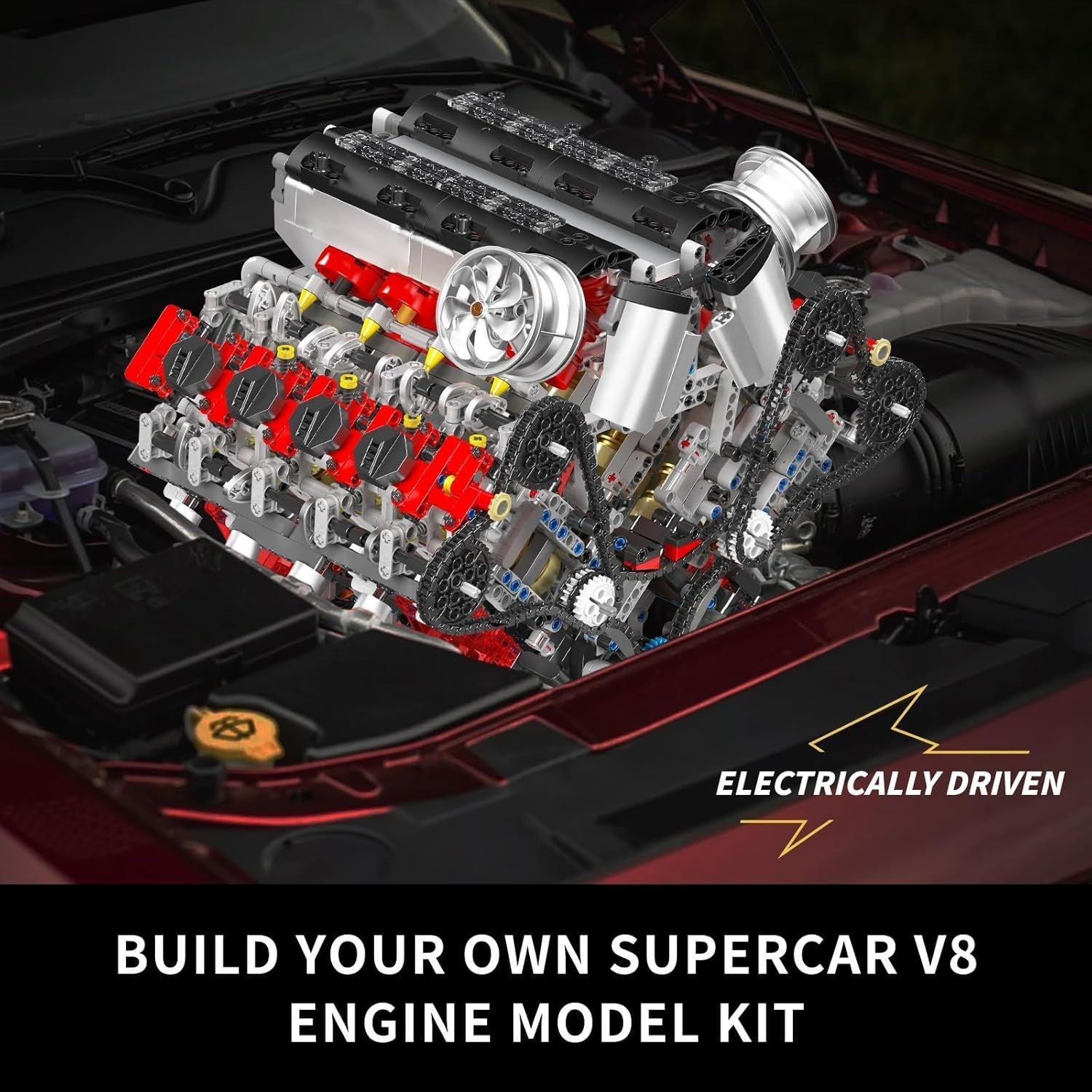 Buildable V8 Engine Model Kit 2718Pcs Working Motor STEM Car Toy Gift