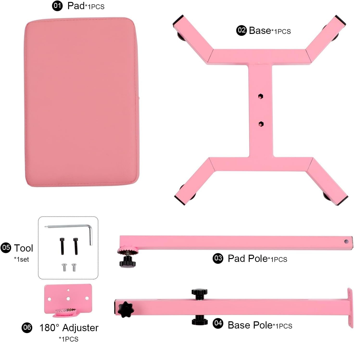 Adjustable Tattoo Armrest Stand Padded Support Height Adjustable Workstation