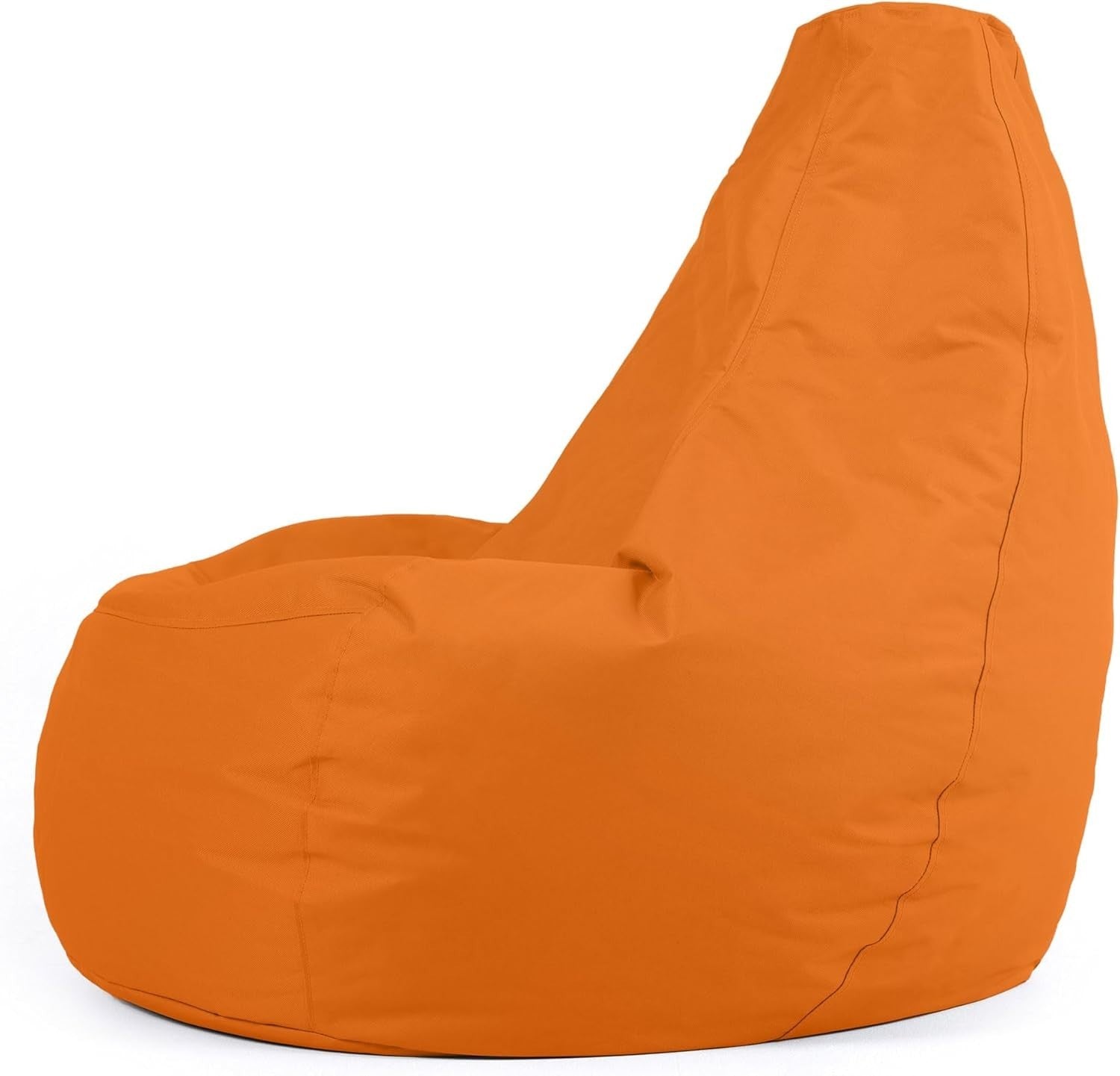 Large Orange Bean Bag Chair Water-Resistant Recliner Indoor Outdoor