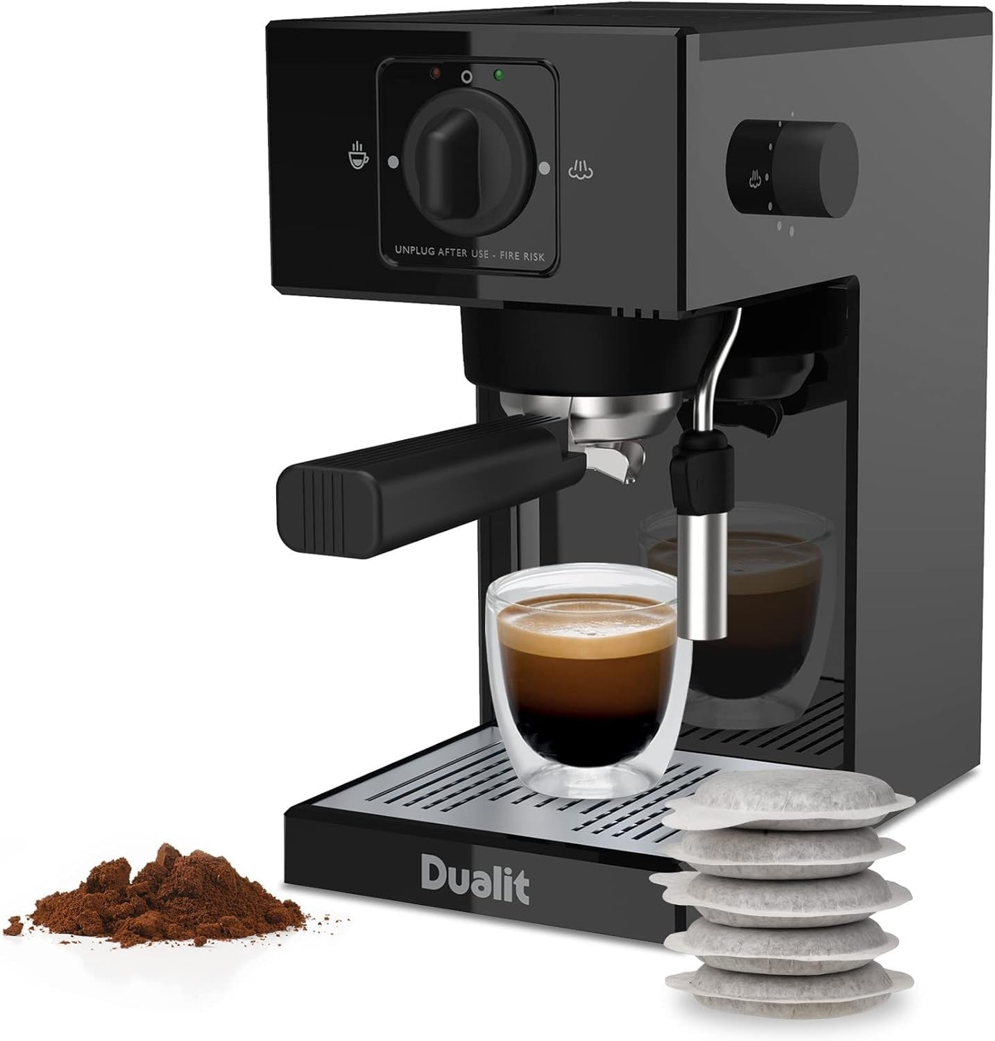 Compact Espresso Coffee Maker 1.4L | Fast Heat-Up | Milk Frother | 20 Bar Pump