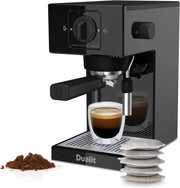 Compact Espresso Coffee Maker 1.4L | Fast Heat-Up | Milk Frother | 20 Bar Pump