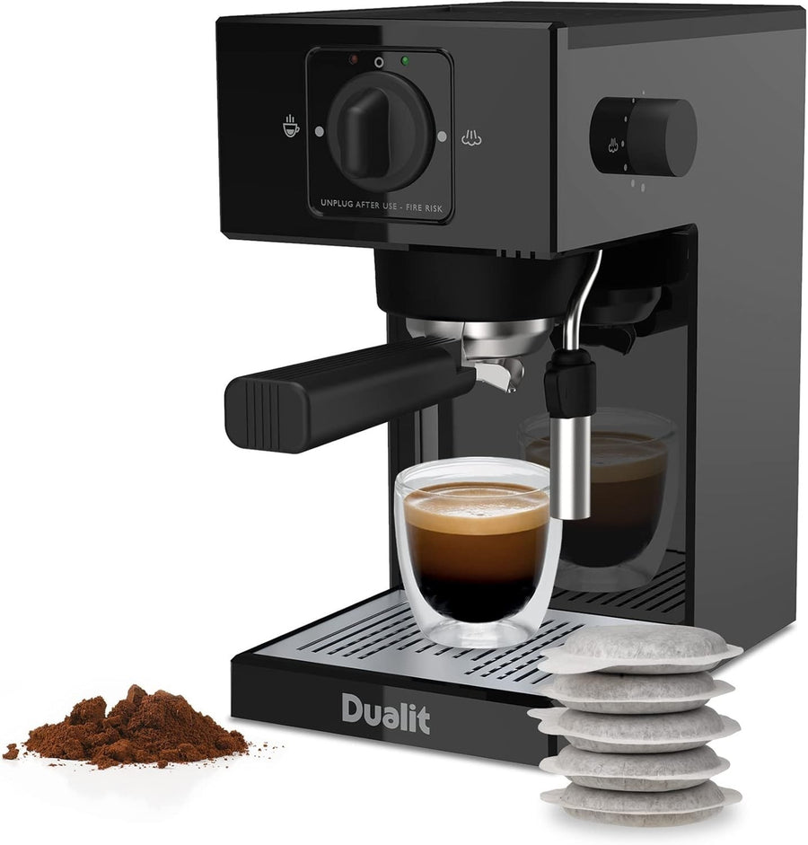 Compact Espresso Coffee Maker 1.4L | Fast Heat-Up | Milk Frother | 20 Bar Pump