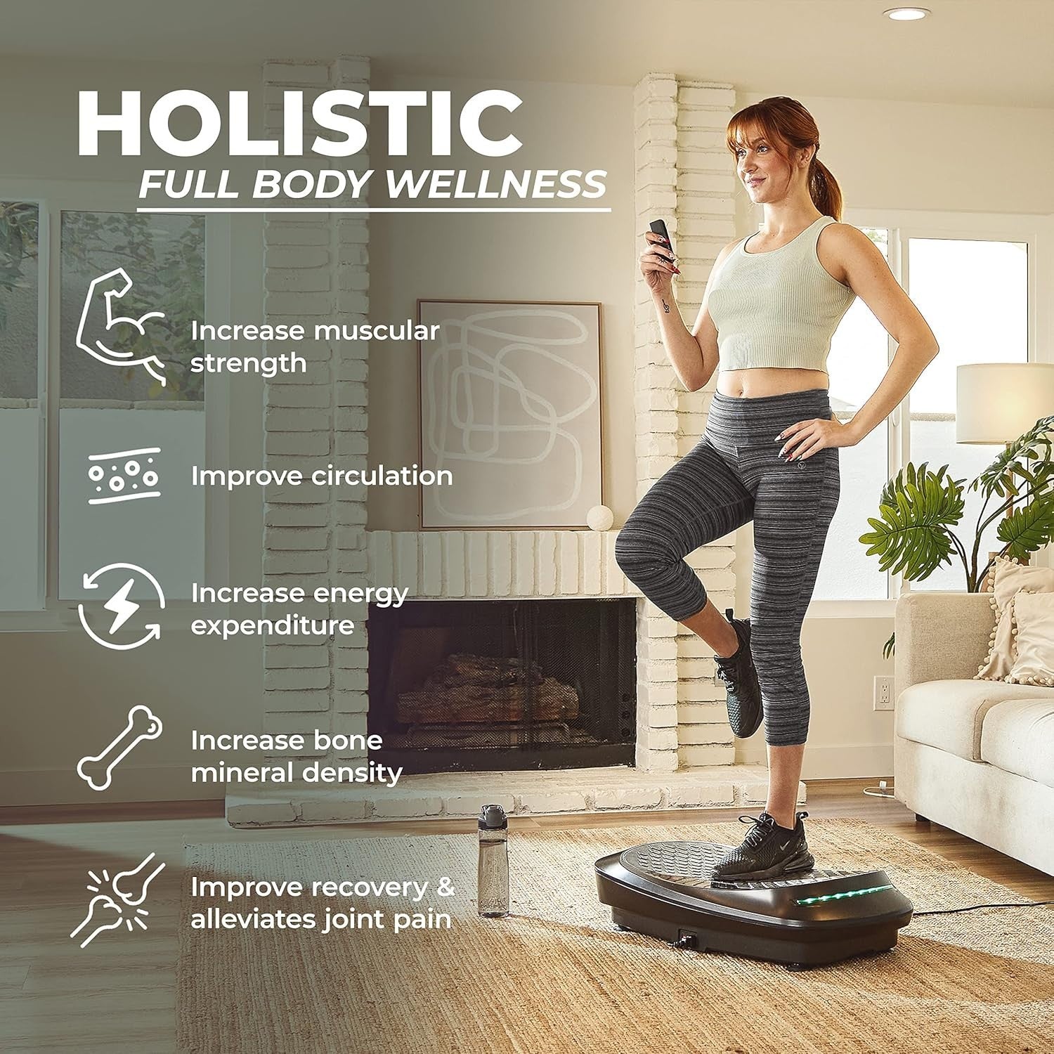 4D Vibration Plate Exercise Platform 30 Speeds Full Body Wellness