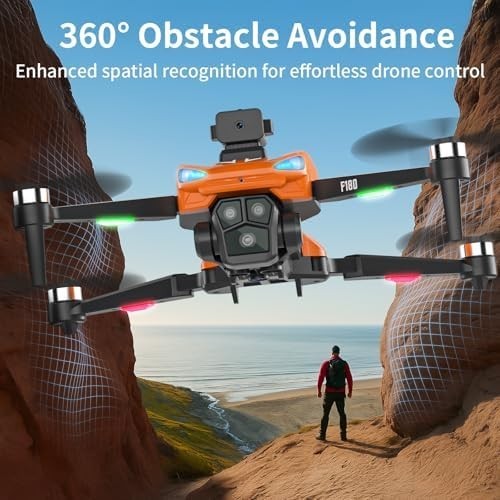GPS Drone with 4K Camera, 4.5" LCD Screen, Auto Return & Obstacle Avoidance