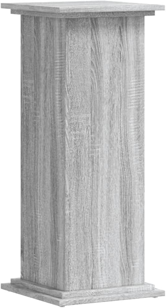 Tall Grey Wood Plant Stand 80cm Indoor Display Pedestal Table Modern Home Decor