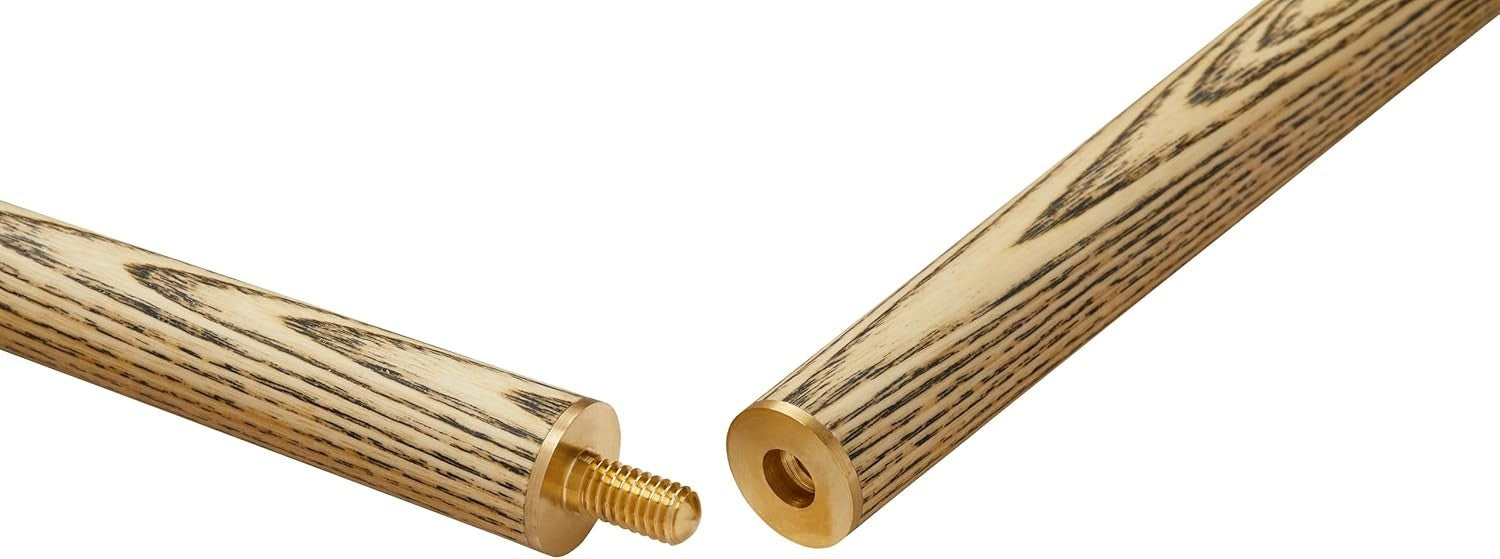 57" 2 Piece Ash Pool Snooker Cue 9.5mm Tip Rosewood Splice Brass Joint