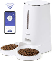 WiFi Automatic Pet Feeder 2 Bowls 4L App Control Food Dispenser Timer