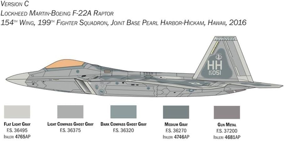 F-22A Raptor 1:48 Scale Jet Model Kit – Military Replica For Collectors