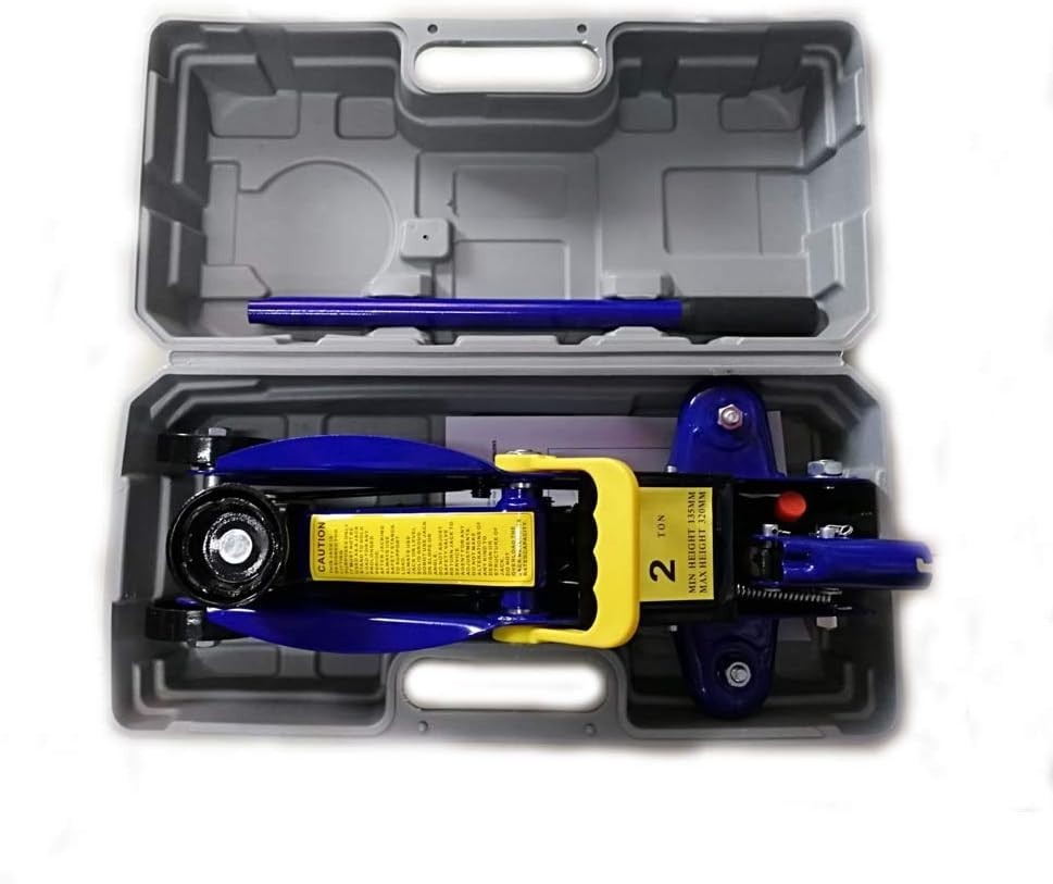 2 Ton Hydraulic Trolley Jack + 3 Ton Axle Stands Kit Heavy Duty 135–430mm