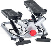 Twist Mini Stair Stepper for Home w/ LCD Monitor, Bands & Quiet Hydraulics