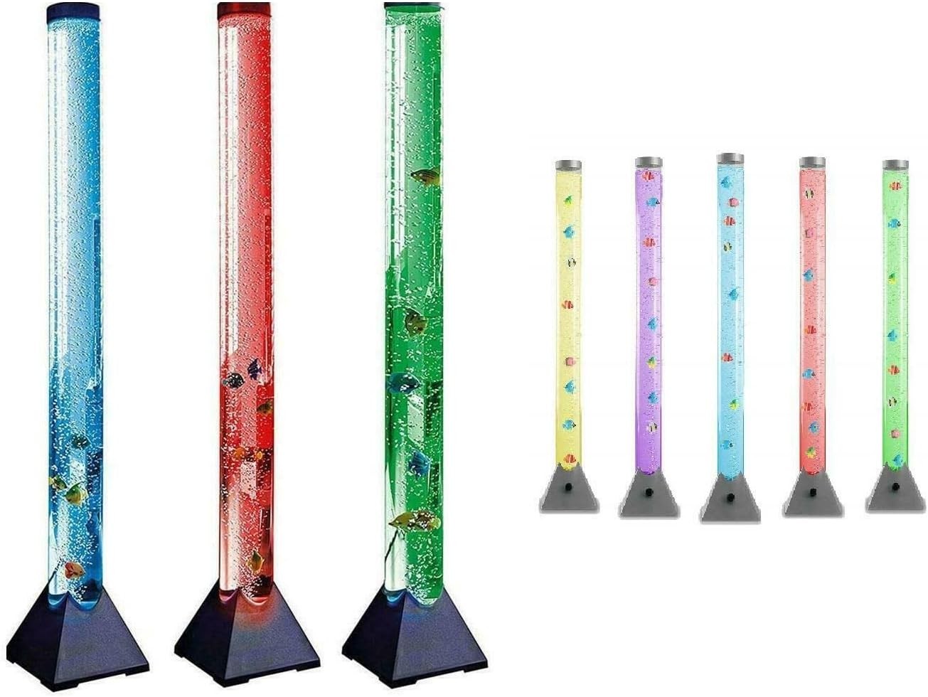 LED Bubble Tube Floor Lamp 90cm Colour Changing Mood Light Standing Tower