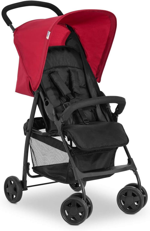 Lightweight Travel Pushchair 5.9kg Compact Fold Reclining Umbrella Stroller Red