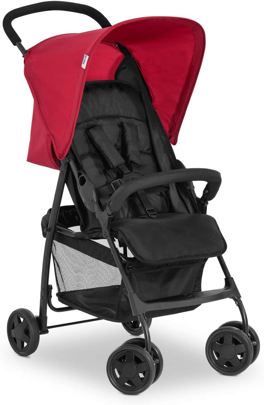 Lightweight Travel Pushchair 5.9kg Compact Fold Reclining Umbrella Stroller Red