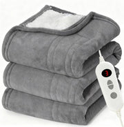 Electric Heated Throw Blanket Double 200x150cm 9 Heat Auto Shut Off Soft