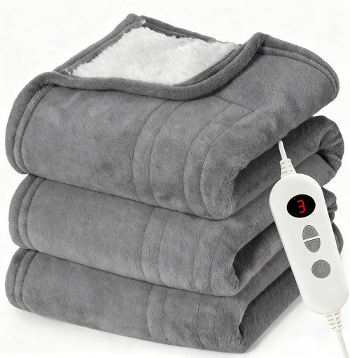 Electric Heated Throw Blanket Double 200x150cm 9 Heat Auto Shut Off Soft