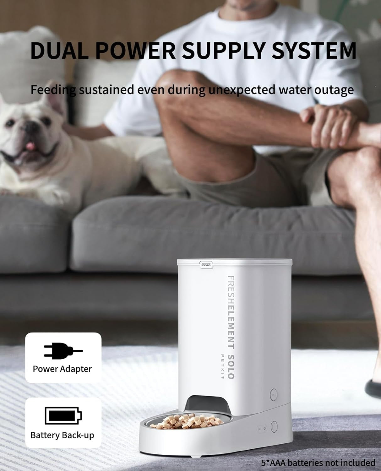 WiFi Automatic Cat Feeder 3L Smart Pet Food Dispenser App Control