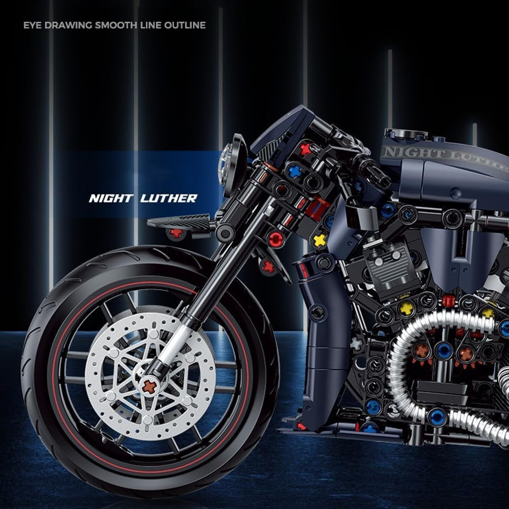 Motorbike Building Kit 623pcs – Technic Motorcycle Model for Adults & Kids