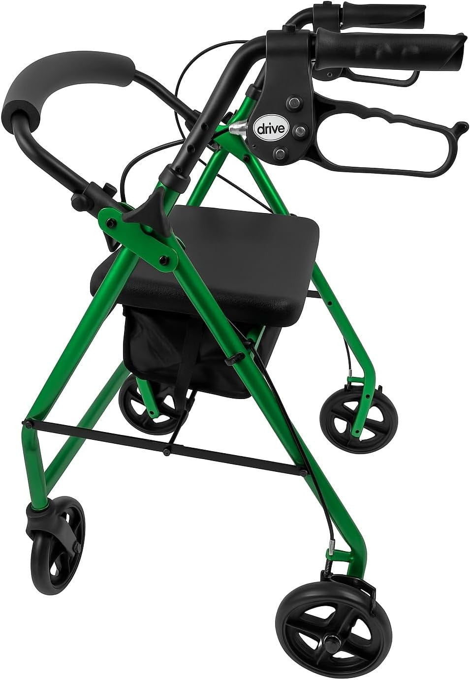 Lightweight Rollator Walker with Seat 4 Wheel Height Adjustable Indoor Outdoor