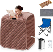 Portable Full Body Steam Sauna Tent – 3L Generator, Remote, Chair & Foot Roller