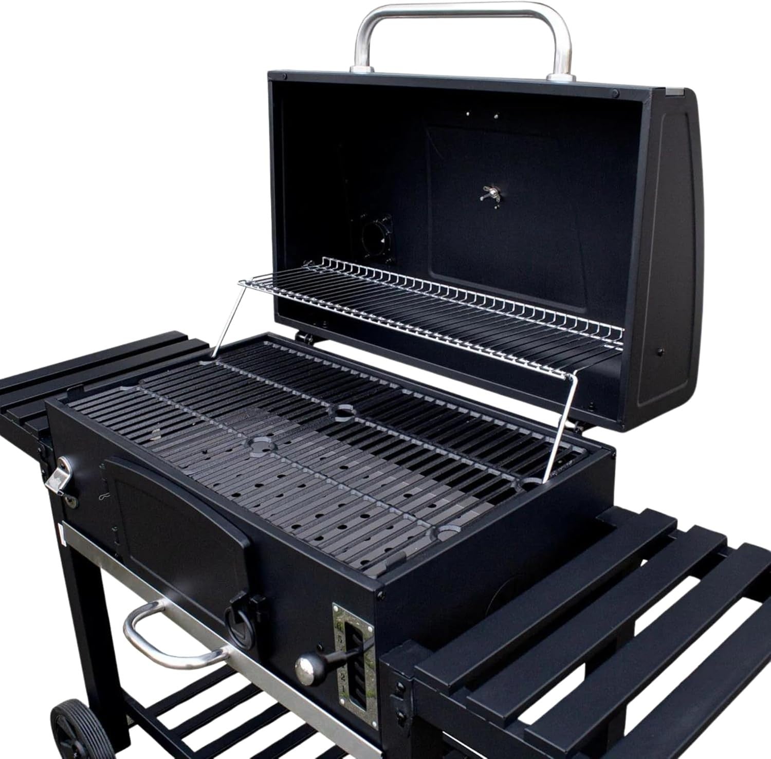 XXL Charcoal BBQ Smoker Grill with Thermometer, Warming Rack & Cover