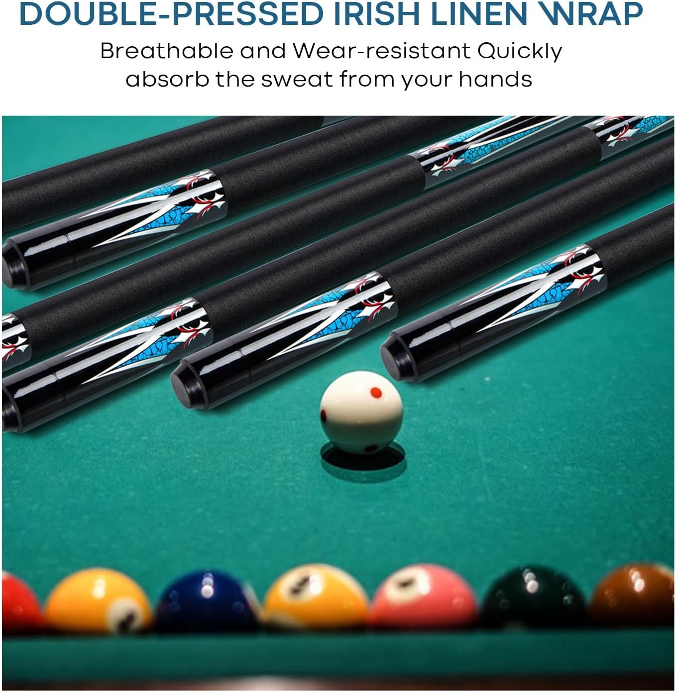 House Maple Pool Cue 58 Inch 13mm Tip 2 Piece 19oz 20oz Stick
