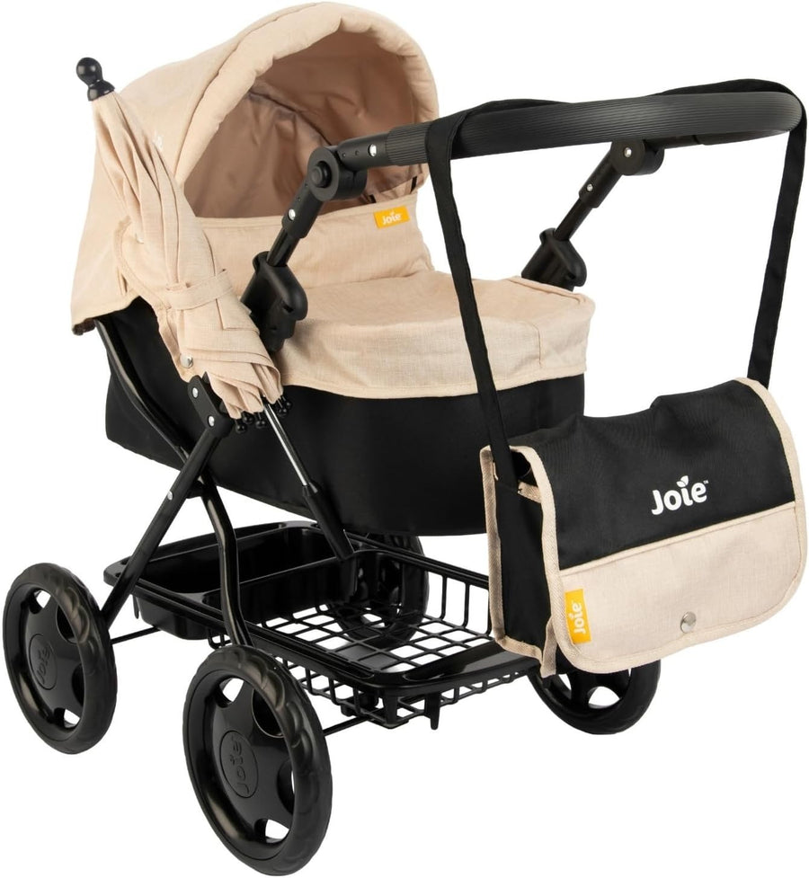 Classic Dolls Pram with Parasol & Bag, Foldable Toy Pushchair, Ages 3+