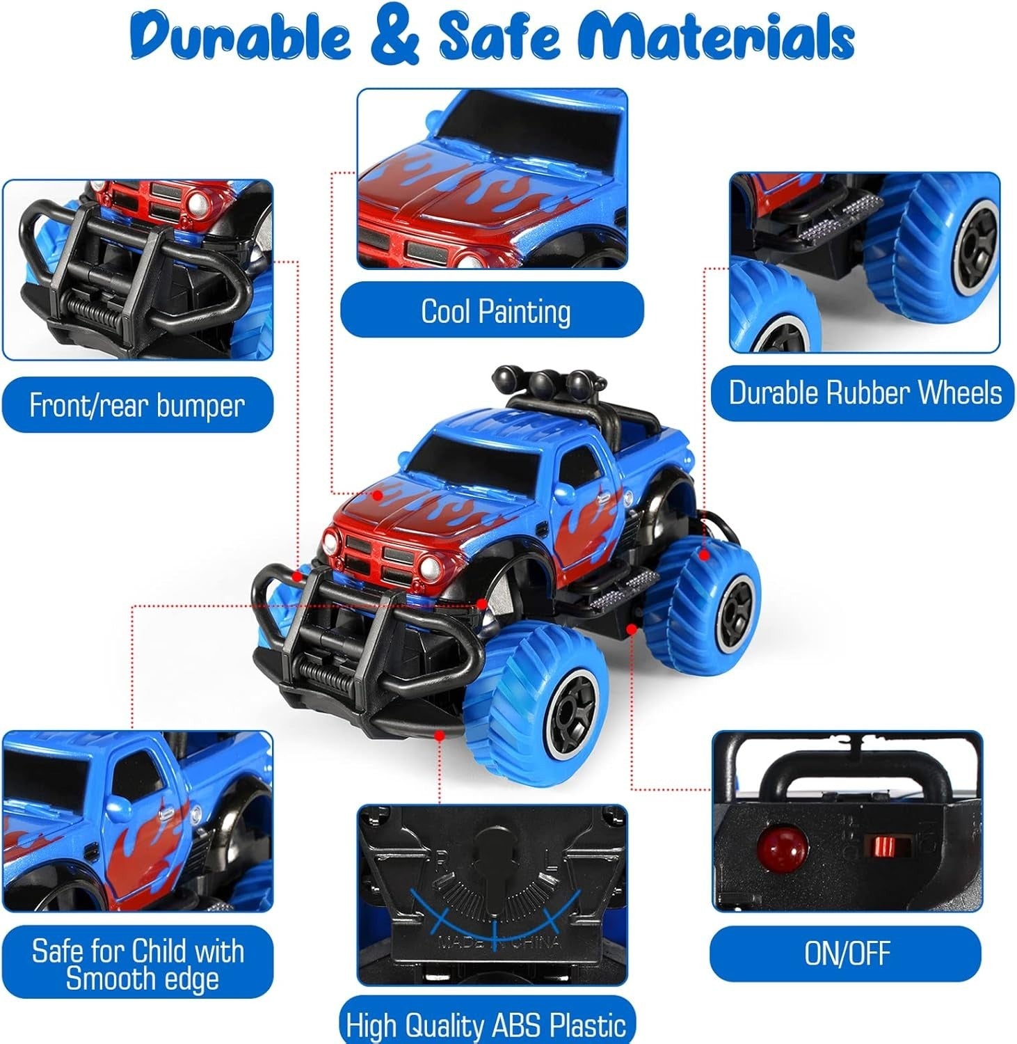 Remote Control Car for Kids 3-8 | Off-Road RC Monster Truck Toy