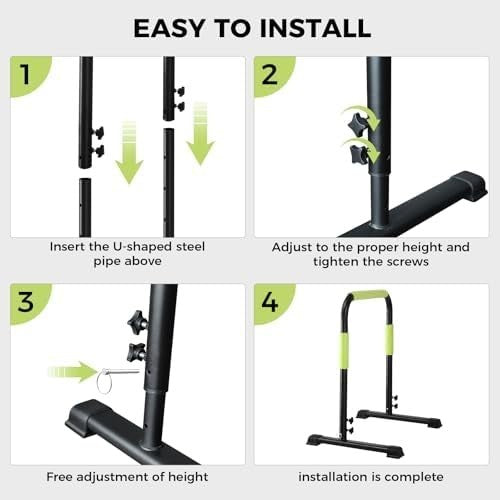 Adjustable Safety Handrail for Walking Pads 31.4"-43.4" 440lbs Capacity