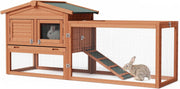 XXL Rabbit Hutch Outdoor with Run Elevated Wooden Bunny House Weatherproof