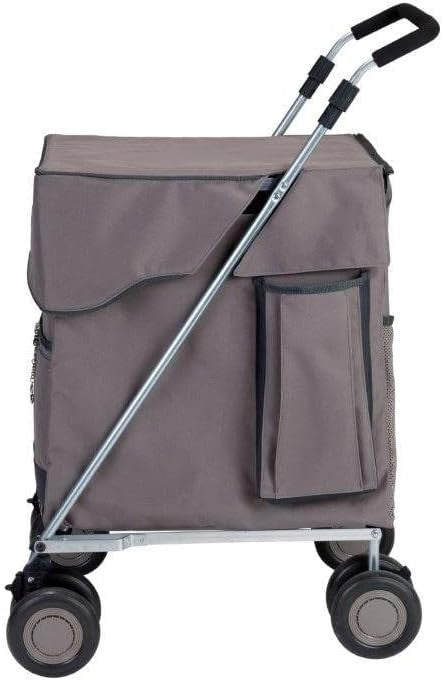 Folding Shopping & Leisure Trolley – Durable 4-Wheel Cart, Adjustable Handle
