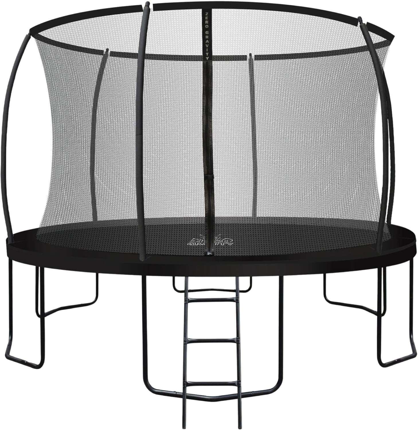 12FT Garden Trampoline Safety Enclosure Ladder PVC Padding Heavy Duty