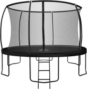 12FT Garden Trampoline Safety Enclosure Ladder PVC Padding Heavy Duty