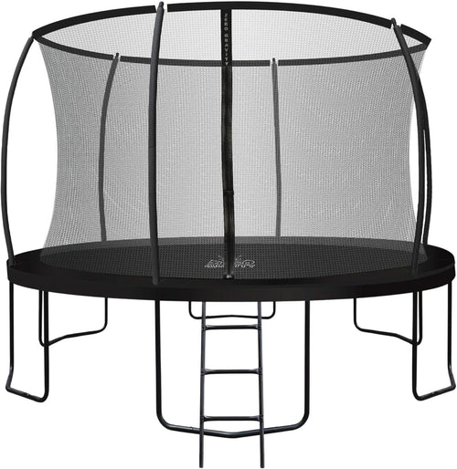 12FT Garden Trampoline Safety Enclosure Ladder PVC Padding Heavy Duty