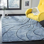 Blue Grey Shaggy Area Rug 240x300cm Extra Thick Soft Pile Anti Slip Carpet