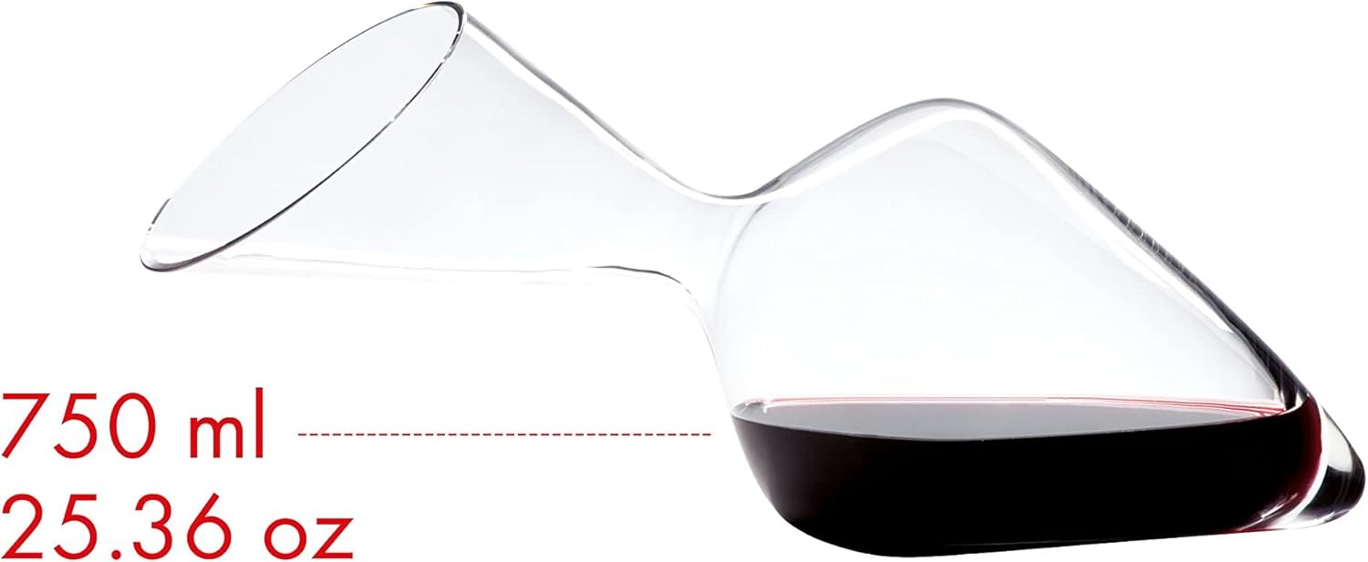 Handblown Crystal Wine Decanter 750ml Aerator Modern Tyrol Design Gift Box
