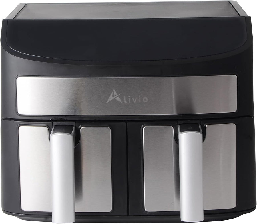 9L Dual Basket Digital Air Fryer | 8 Presets, 1700W, Touchscreen Low-Oil Cooking