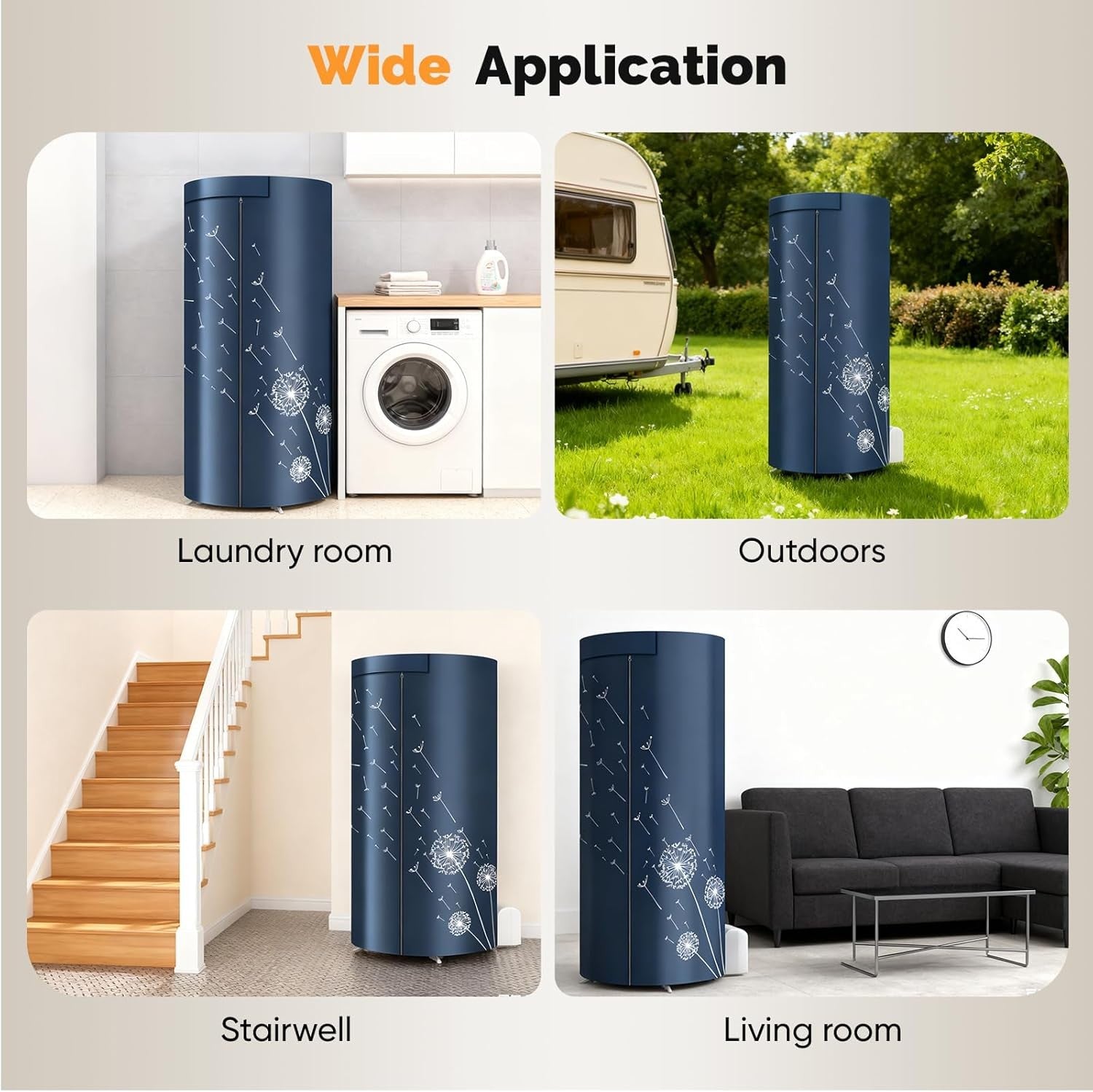 1000W Heated Clothes Airer with Cover Indoor Electric Dryer 8kg Timer 360 Air