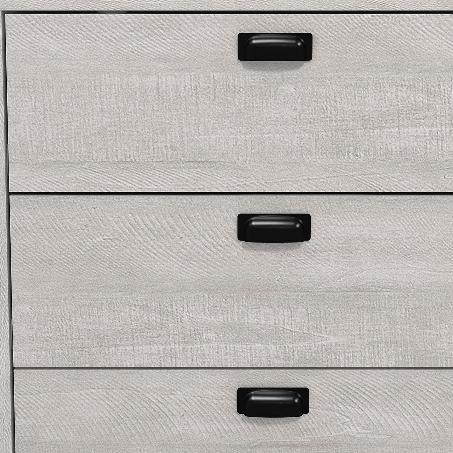 Modern 6 Drawer Chest Grey Oak Storage Cabinet Bedroom Organizer