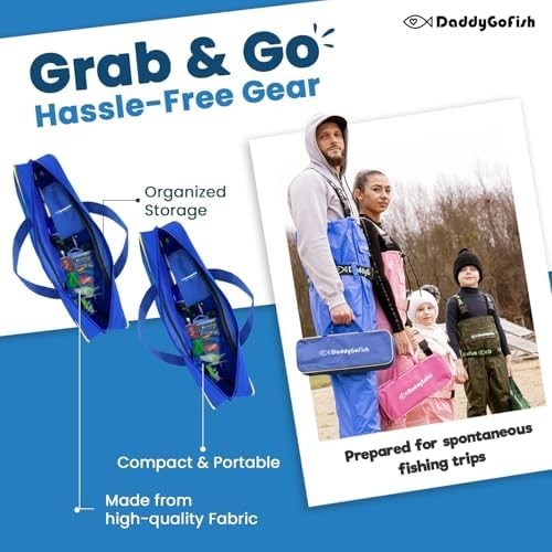 Kids Fishing Rod Reel Combo Starter Set with Tackle Box 4-5ft Beginner Kit