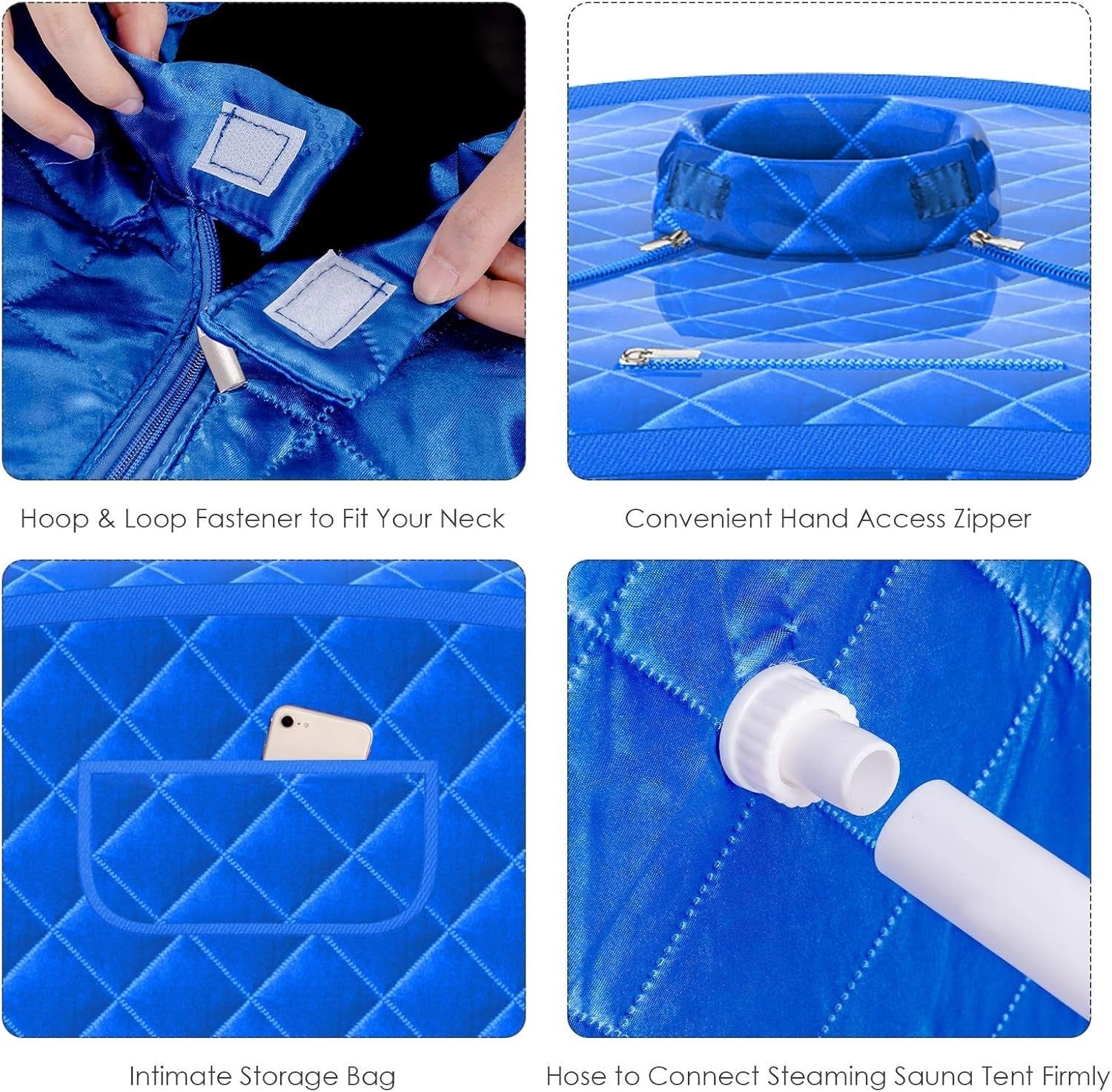 Portable Full Body Steam Sauna Tent Blue – 3L Steamer, Chair & Remote