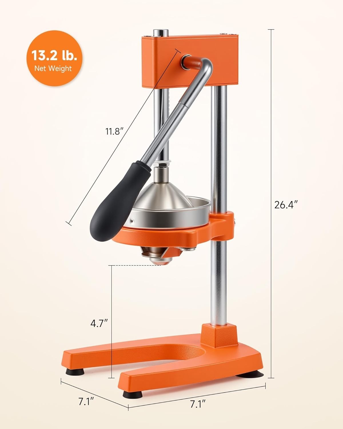 Heavy Duty Manual Citrus Press Juicer Dual Plates Lemon Orange Pom