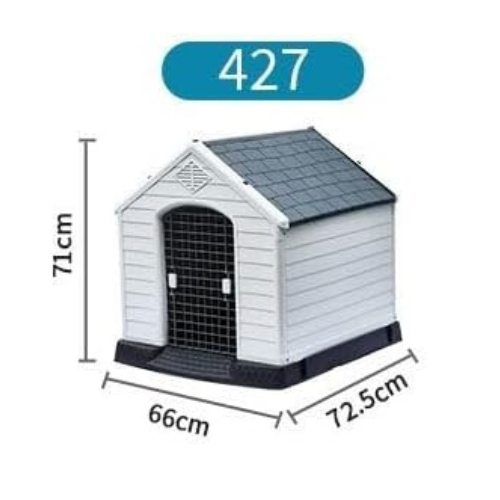 Weatherproof Plastic Pet Kennel Indoor Outdoor Durable Shelter 75x56x66cm
