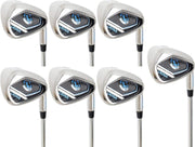 Left Hand Golf Irons Set 4-PW Regular Flex Steel Shafts Deep Groove Faces
